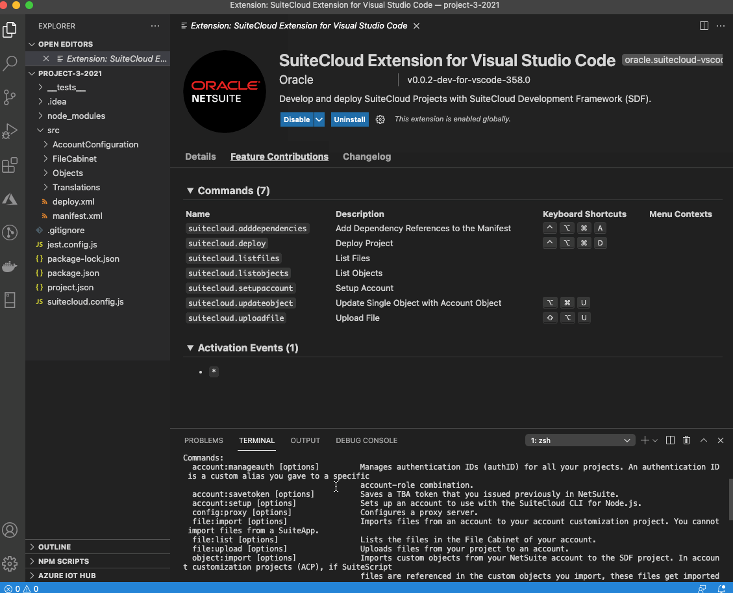SuiteCloud support for Microsoft Visual Studio (VS) Code