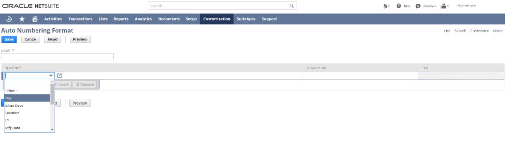 NetSuite 2021.2 - Auto Numbering Format