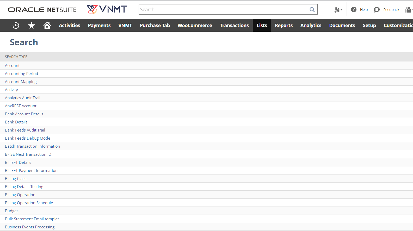 simple search method in NetSuite