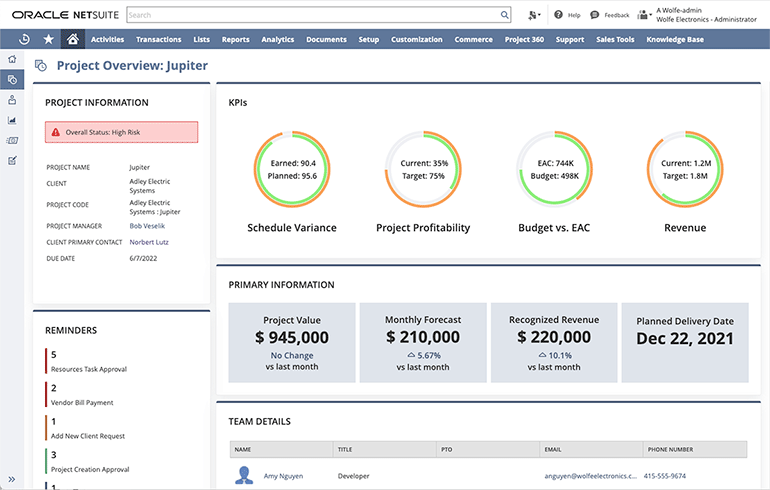 NetSuite Project 360.