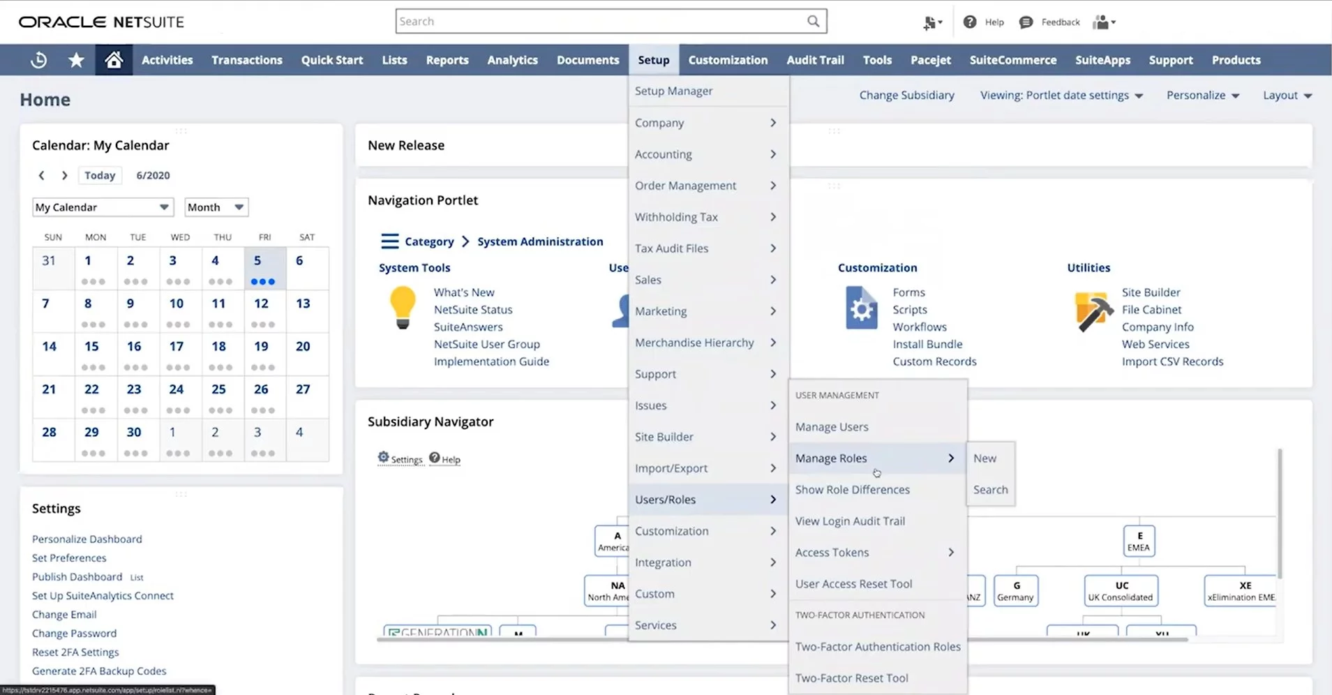 Publishing NetSuite Dashboard to various roles