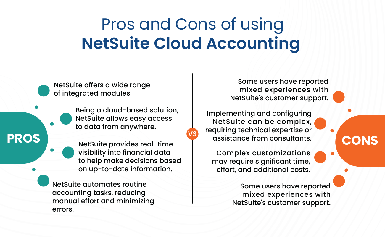 Pros and Cons of using NetSuite Cloud Accounting