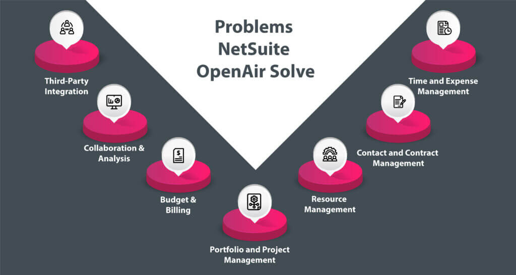 Image Shows Problems that NetSuite OpenAir Solves